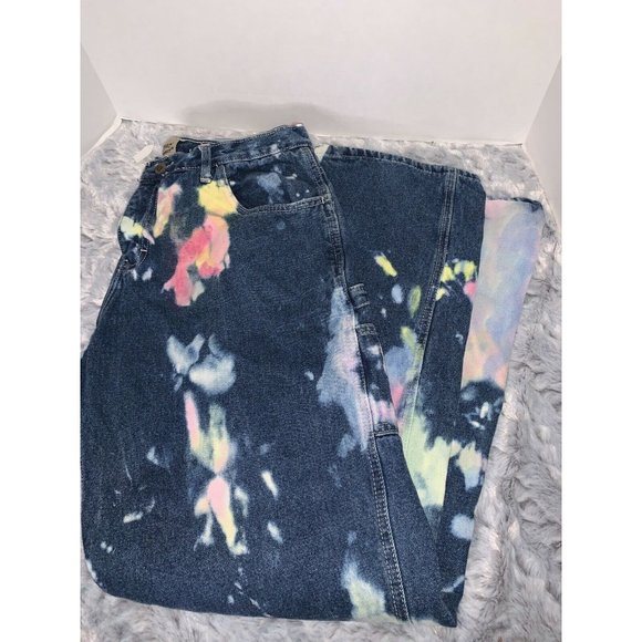 Field N' Forest Women’s Size 12T BLUE/unicorn camo Fleece Lined painter Jeans - Picture 3 of 5